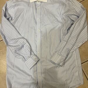 Jos. A. Bank Light Blue and White Striped Dress Shirt